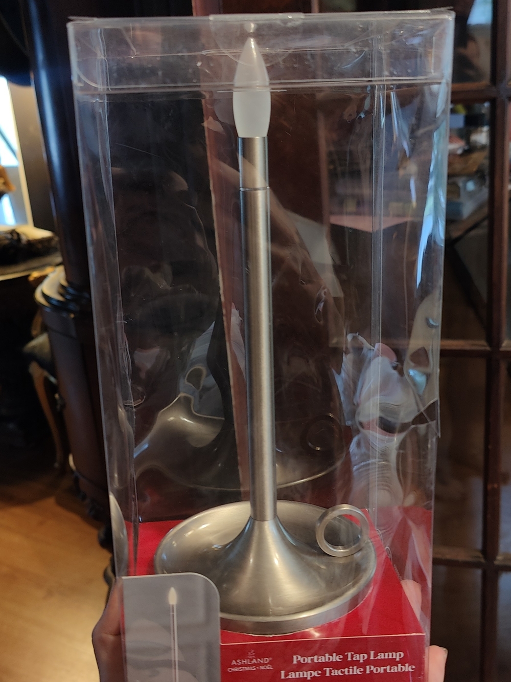 Ashland Portable Tap Lamp in Brushed Silver